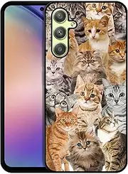 [GlamCase] Back Case for Samsung Galaxy A54 5G Case, Galaxy A54 5G Case - Cat collage Printed Slim Fit Rubber TPU Snap On Shockproof Protective Designer Back Phone Case/Cover for Samsung A54 5G