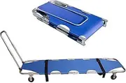 Foldable Stretcher with Trolley 4 Wheels Lightweight Aluminum Portable for Hospital, Clinic, Ambulance Capacity - Rescue Stretcher for Home & Sports Venues