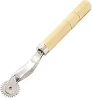 tracing Wheel for Sewing Patterns 2PCS Needle Point Pounce Tracing Wheel with Wood Handle, 4mm Leather Paper ClothSewing Fabric Overstitch Smooth Wheel Tool (Wood)