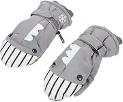 [TEMPNAP] 1 Pair Ski Gloves Fleece Thermal Snow Mittens Skiing Finger Mitts Outdoor Girl Boy Gloves Waterproof Snow Gloves Winter Cold Youth