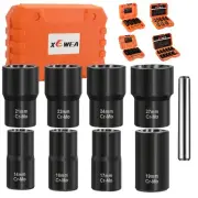 9PCS Lug Nut Extractor Set, 1/2" Drive Impact Bolt Remover Socket Tool, Wheel...