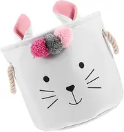 Cute Laundry Hamper Lightweight Fabric Storage Basket for Nursery for Dirty Clothes and More with Sturdy Handles and Design