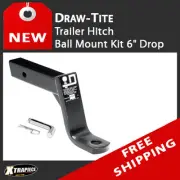 Draw Tite Trailer Tow Towing Hitch Ball Mount Kit 6" Drop include Pin / Clip