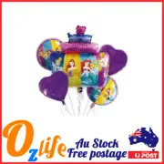 5pcs Disney Princesses Foil Balloons Set Helium Air Inflatable Birthday Decor