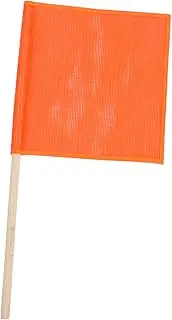 GLEAVI Flag for Trucks Traffic Flag Wooden Pole Warning Hand-waving Mesh Fabric