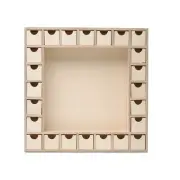 Wooden Advent Calendar 13x13 inch, DIY Preassembled, Empty Drawers | Woodpeckers
