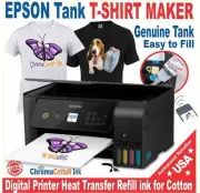 EPSON PRINTER SUPER TANK T-SHIRT MAKER COTTON INK + HEAT TRANSFER Bundle