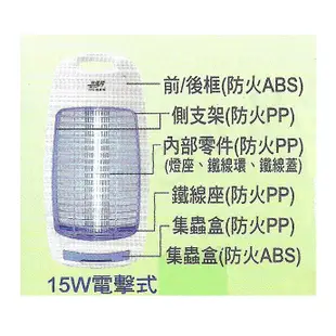 〈GO生活〉友情牌 VF-1583 15W電擊式捕蚊燈 電子式 捕蚊燈 登革熱 滅蚊 殺蠅 滅蚊燈 台灣製造 MIT