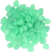 Glow Rocks for Landscaping, Outdoor Luminous Stones Glow in The Dark Stones Walkway Pavers Luminous Pebbles for Dark Garden Courtyard Walkway Garden Trails (Greenish Blue)