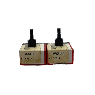NIB LOT of 2 McGill 0.6250” Roller 0.4375” Width 0.2500 Stud Dia. Cam Follower
