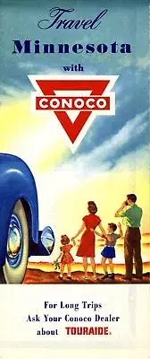 1956 Conoco Road Map: Minnesota NOS