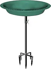 Bird Bath for Garden Metal Bird Bath with Metal Stake Waterproof Detachable Bird Bath Bowl Spa Birdfeeder for Patio Yard Lawn