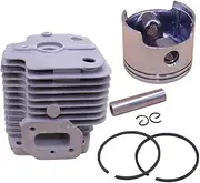 Mowers Parts Cylinder Piston kit 48mm for Huasheng KS865 EB650 Blower 2 Stroke Cylinder Rings pin Clips Assembly Earth Auger Driller etc. Replacement Parts
