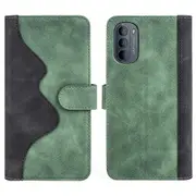 For Motorola Moto G52 4G/G82 5G Splicing Shock Absorbing Phone Case Viewing Wallet Protective Cover