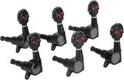 Guitar String Tuning Keys Fully Enclosed Zinc Alloy Machine Head for Acoustic Electric Guitar Black