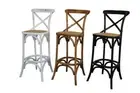 Iowa French Provincial style Crossback Oak Dining Bar Stool