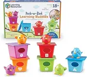 Learning Resources Peek-a-Bird Learning Buddies - 15 Pieces, Age 18 Months+ Toddler Learning Activities, Preschool Toys, Educational Toy for Color Teaching, Multicolor