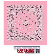 USA MADE Hav-A-Hank LIGHT PINK PAISLEY BANDANA Face Mask Neck SCARF Head Wrap