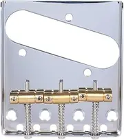 zolyet 3 Copper dle Bridge Tailpiece Chrome Plated for Electric Guitar Replaceme Part with Screws Wrench