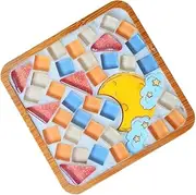 COHEALI 1 Set Mosaic Coaster Accessories Ornament Crafts Mosaic Frame Mosaic Tiles Arts and Crafts Mosaic Tiles Kit Mosaic Craft Kit Decorative Coasters Mosaic Kit Mosaic Glue Glass