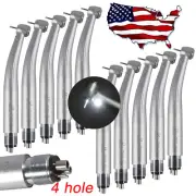 10PCS Dental LED E-generator Handpiece 4 Hole Air Turbine Yabangbang
