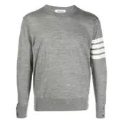 [Thom Browne] Thom Browne 4-Bar Crew Neck Jumper III NUMERIC GREY