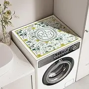 Floral Washer and Dryer Covers for this Top, Dust Proof Washer Dryer Top Protector Mat, Anti Slip Laundry Topper for Washer and Dryer, Washing Machine Top Cover Home Decor Kitchen Room (Colorful)