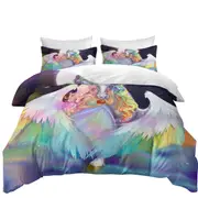 Rainbows Space Starlight Pegasus and Princess Quilt Cover