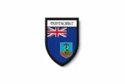 PATCH PATCHES EMBLEM IRON ON GLUE PRINT FLAG world crest montserrat