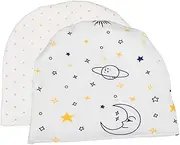 [Kisangel] Soft Cotton Newborn Hats 2 Pack Infant Cap Breathable Material Unisex Headwear for Boys and Girls