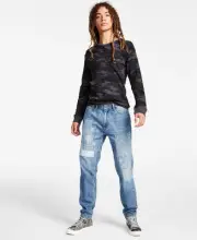 Sun + Stone Mens Abel Relaxed-Fit Lt Wash 90s-Style Jeans Star Blue Light-30/30
