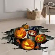 Halloween 3D Evil Pumpkin from Hell Home Yard Bar Restaurant Floor Sticker Vinyl