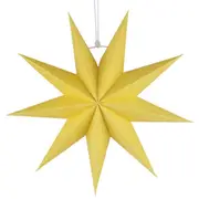 3D 30cm Nine-pointed Paper Star Lantern - Yellow