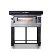 Moretti Forni Amalfi Single Deck Oven on Stand - 6 x 30cm Pizza - Chamber Size 650w x 1035d x 180h mm - COMP A/1/S - COMP A/1/S-EQ