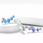 5 Opal Stone Set Surgical Steel Helix Tragus Ear Cartilage Barbell Stud Earring