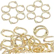COHEALI 50pcs Metal Bead Frames for DIY Jewelry Making Spacer Ring Beads for Bracelet Necklace Earring