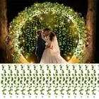 10M 100LED Battery Powered Ivy Vine Fairy String Light Garden Outdoor Wall Light