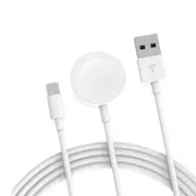 Everlab Apple iPhone Watch iWatch 8 7 6 5 4 3 Magnetic 2 in 1 Charger Charging Cable