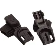 Aligle 100pcs Zip Clip Buckle Zipper Pulls Cord Rope Ends Lock Black Plastic ...