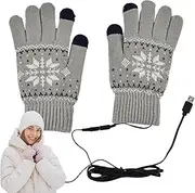 [Generic] Heated Gloves for Women - Electric Heated Gloves Plug-in Womens Heated Gloves | Touchscreen Hand Warmers Gloves Heated Riding Gloves for Cycling Hiking Camping