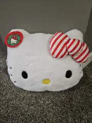 Hello Kitty Christmas Pillow Plush 2024 White & Red Bow Holiday Hobby Lobby