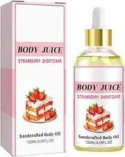 Body Juice Oil,Body Juice Strawberry Shortcake Oil, Strawberry Pound Cake Body Oil, Handcrafted Body Oil Strawberry Essential Oil For Women,The Skin Making It Smoothing And Avoiding Dryness