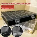 Craft Storage Box Organizer Slot 24 Grids Adjustable Compartment-Durable