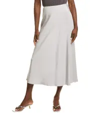 Lafayette 148 New York Bias Cut Flared Silk-Blend Maxi Skirt