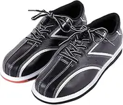 [SDEQA] Bowling Shoes Mens Lightweight Leather Bowling Training Shoes Anti-Slip Buffe