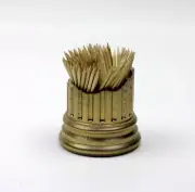 Stand - toothpick organizer - column statue antique gold