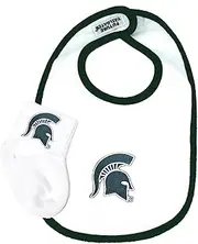 Future Tailgater Michigan State Spartan Baby Bib and Socks Set