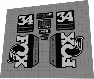 FOX Performance (2017) 34 Fork Decal Set