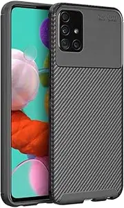 HEYUS for Samsung Galaxy A51 Case, Protective Carbon Fiber Case Cover Compatible with Samsung Galaxy A51, Lightweight Ultra Thin Slim