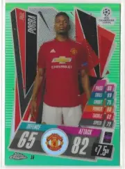 2020-21 Topps Chrome Match Attax Paul Pogba Green Refractor 99 Manchester United